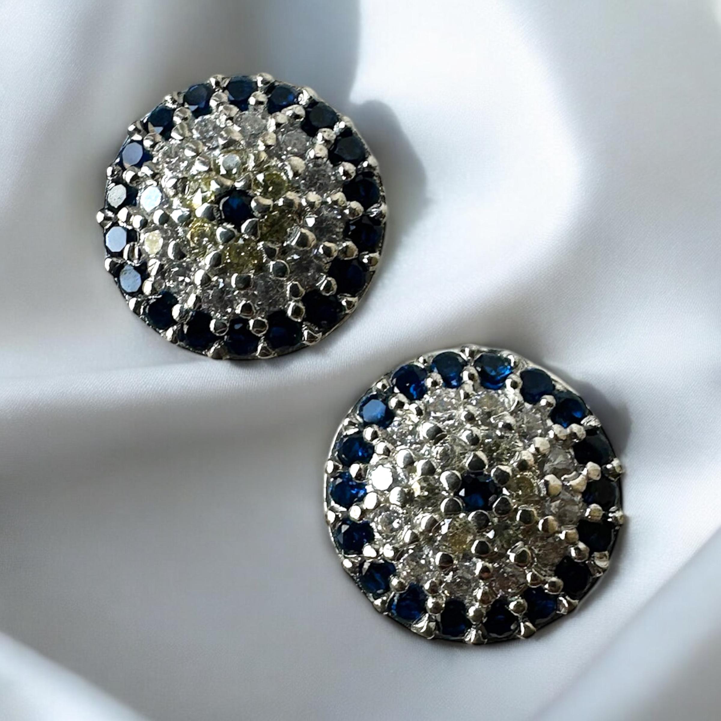 925 Sterling Zircon Stone Evil Eye Bead Silver Earring