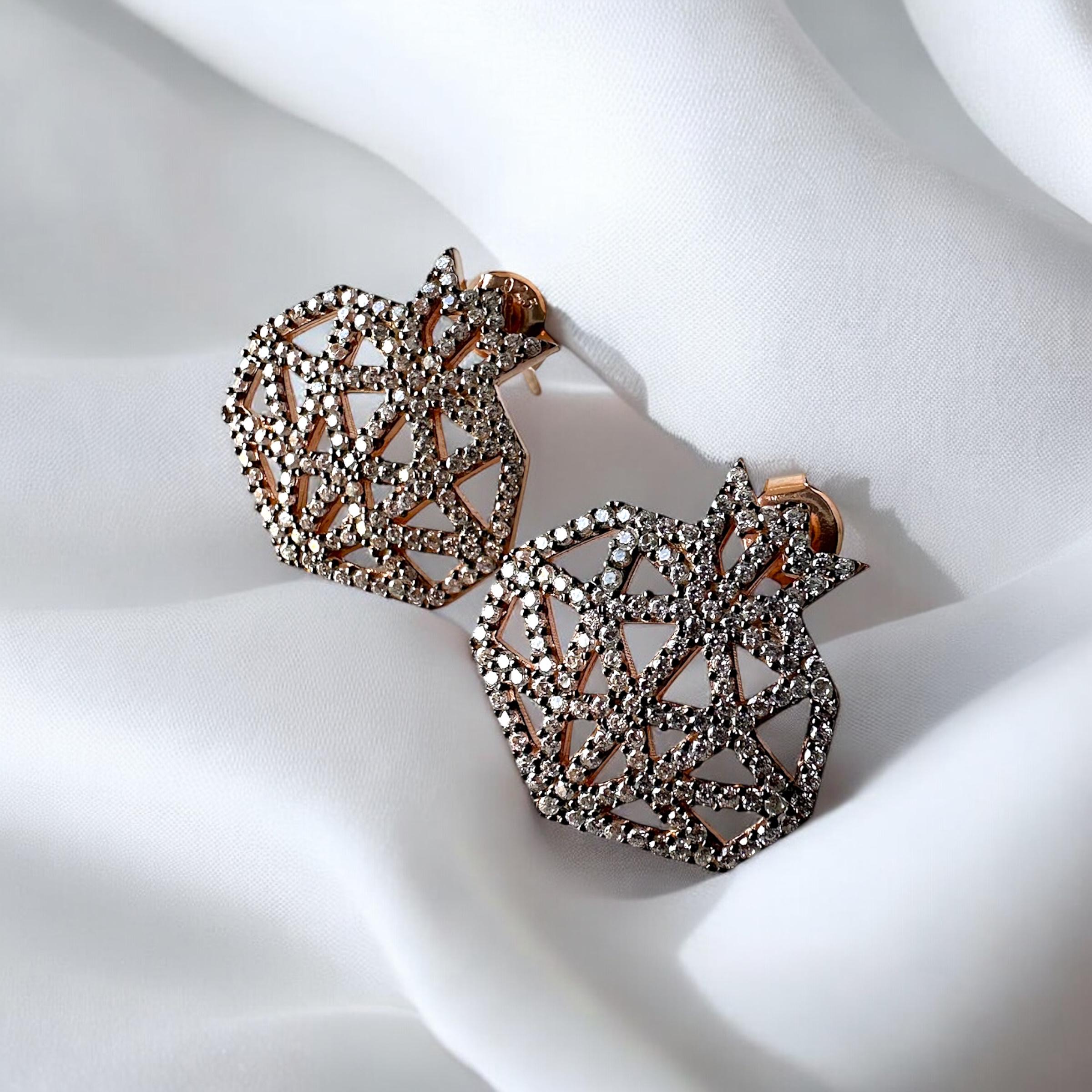 925 Sterling Silver Pomegranate Earrings