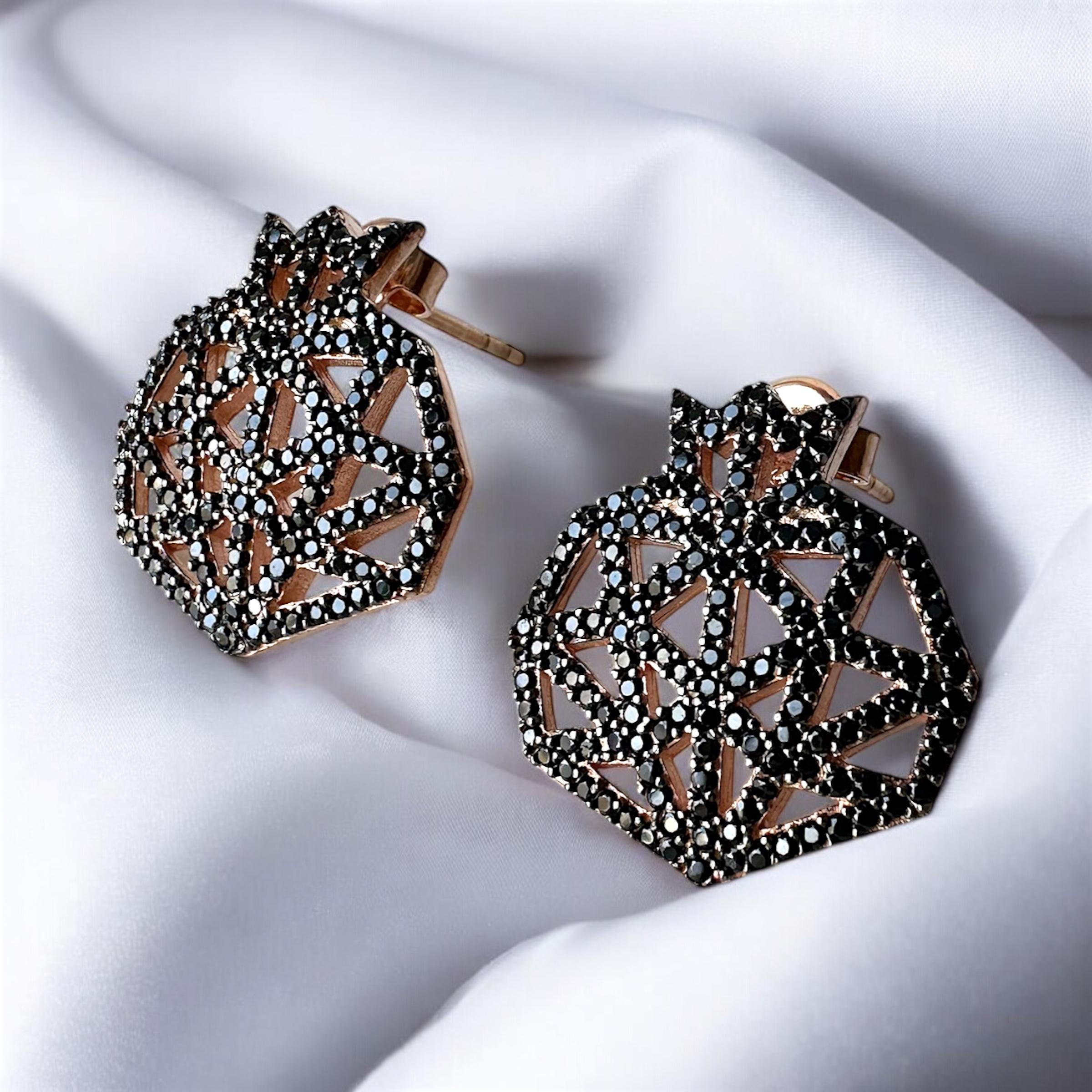 925 Sterling Silver Pomegranate Earrings