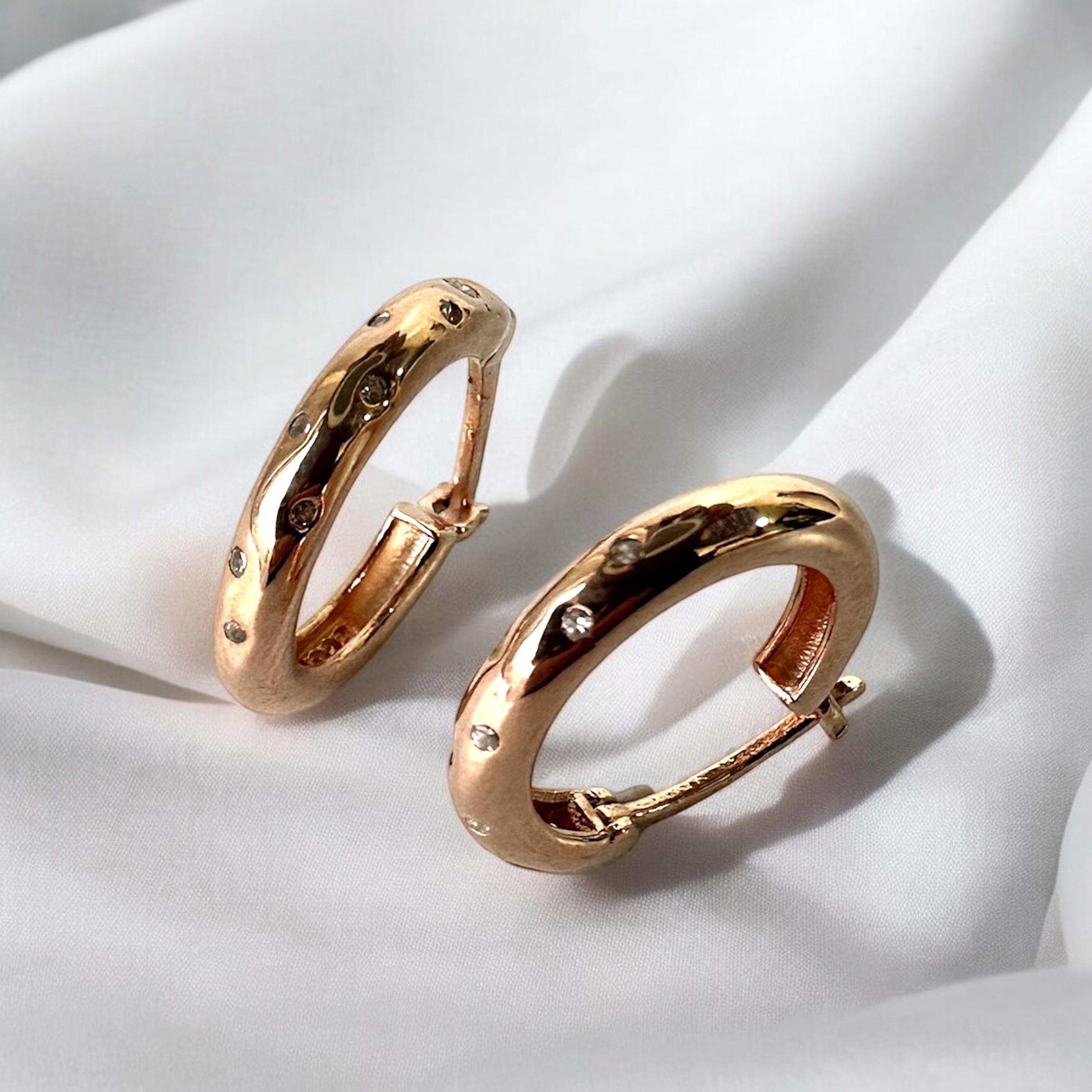 925 K Minik Stone-set Hoop Silver Earrings