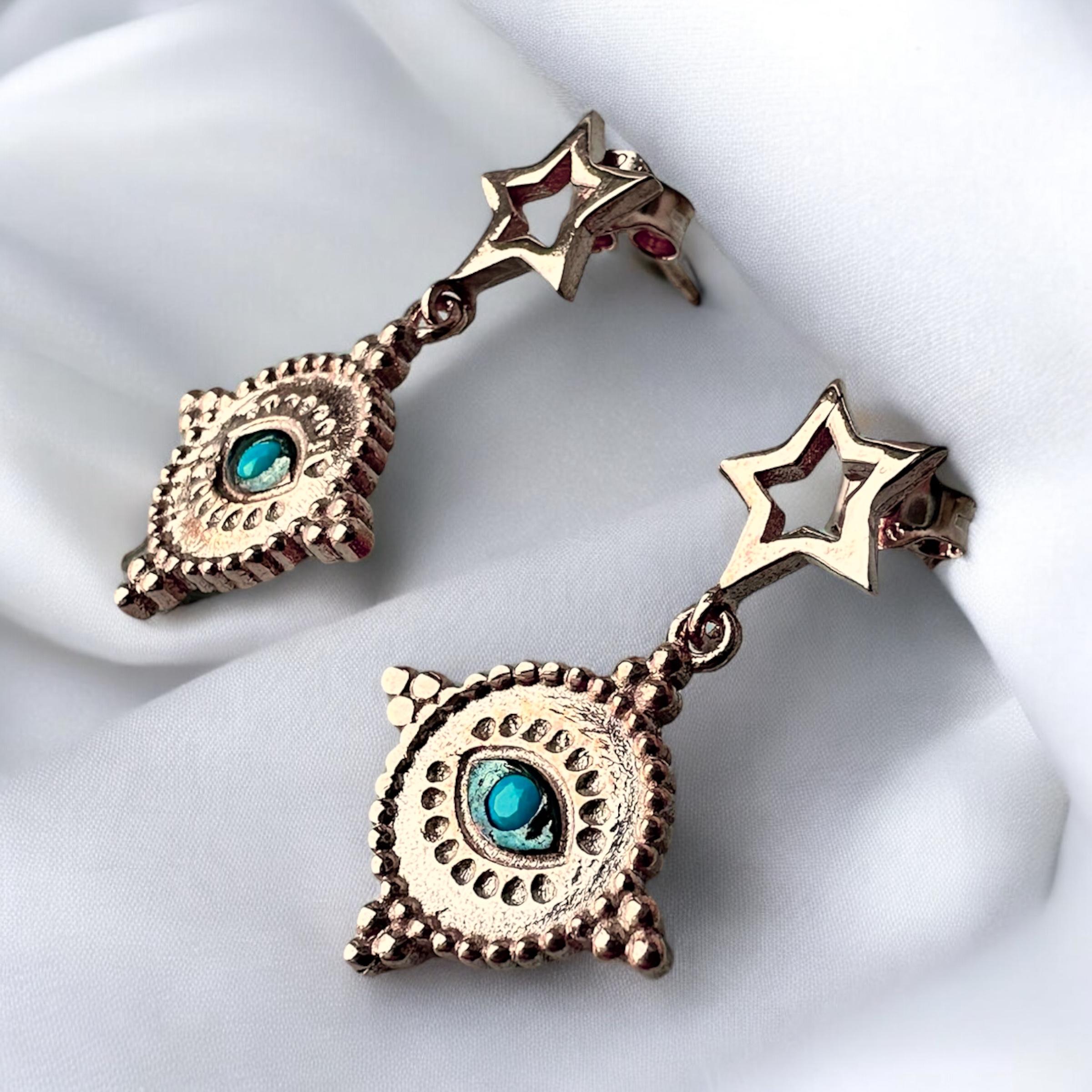 925 Sterling Silver Star Eye Women’s Earrings