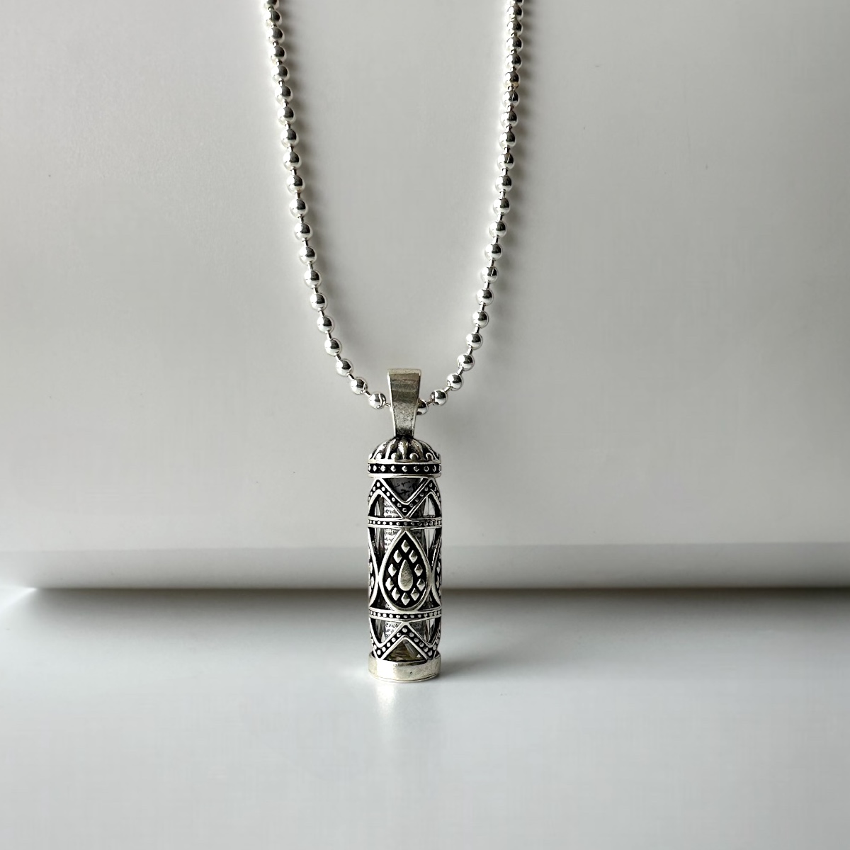 925 K Cevşen Kebir Prayer Silver Women's Necklace