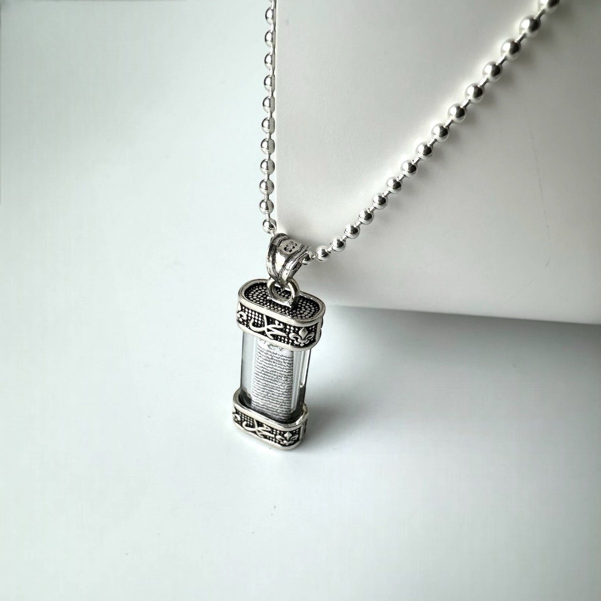 925 Sterling Silver Cevşen Necklace with Muhammed Written