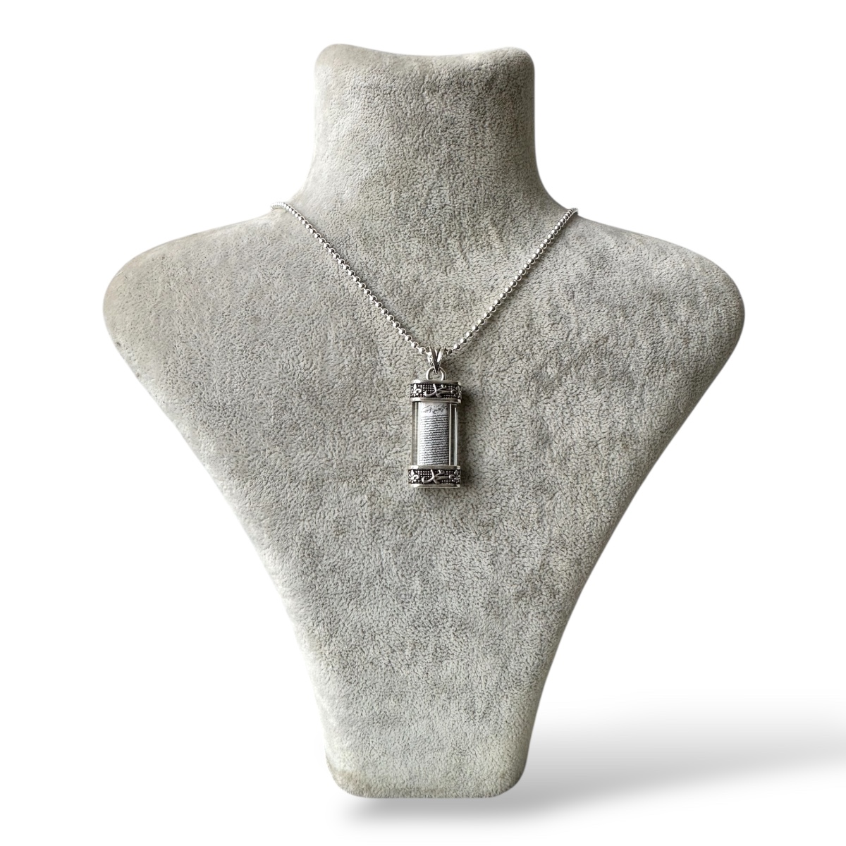 925 Sterling Silver Cevşen Necklace with Muhammed Written