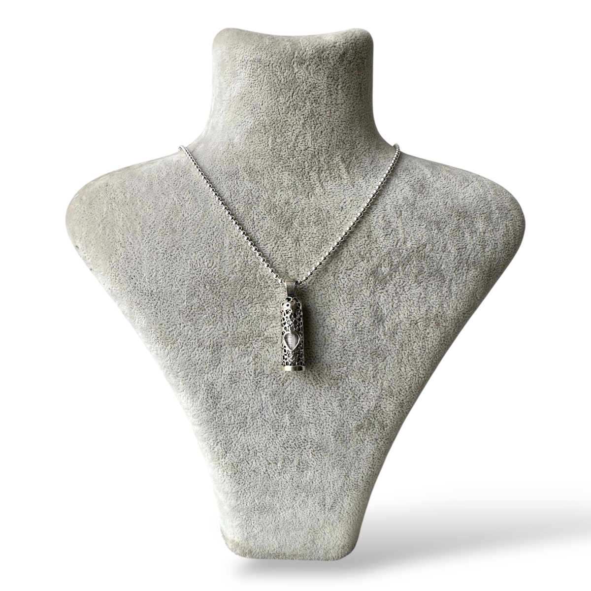 925 Sterling Silver Necklace with Heart Pattern
