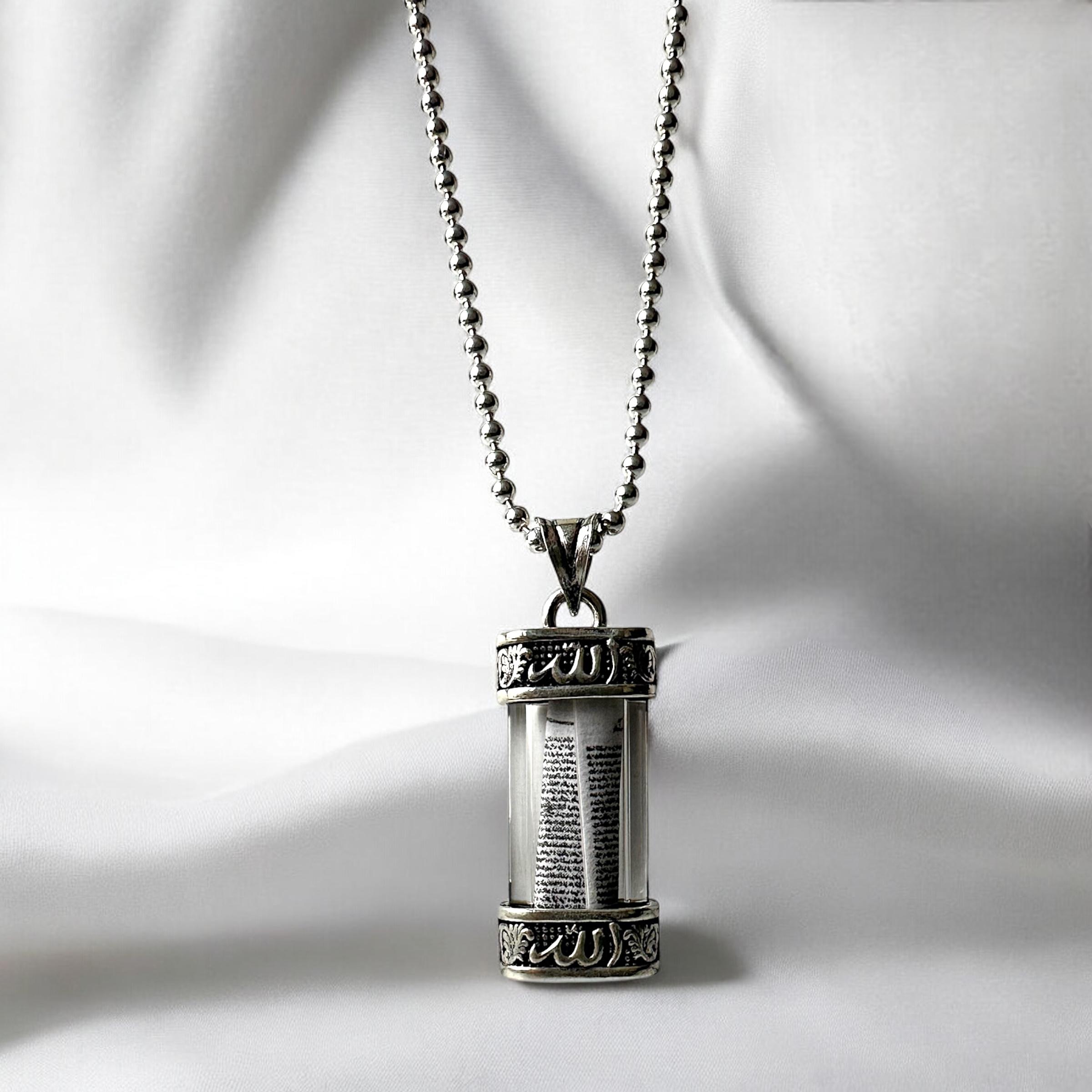 925 Sterling Silver Allah Cevsen Necklace