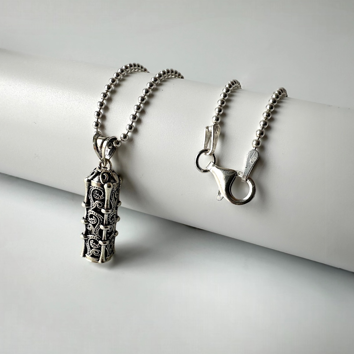 925 K Cevşen Kebir Prayer Silver Necklace
