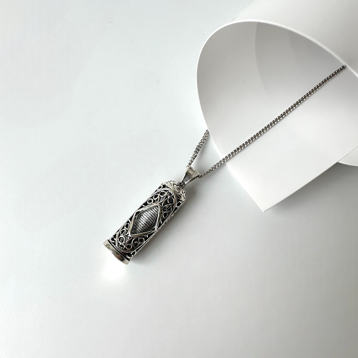 925 K Cevşen Kebir Prayer Silver Necklace