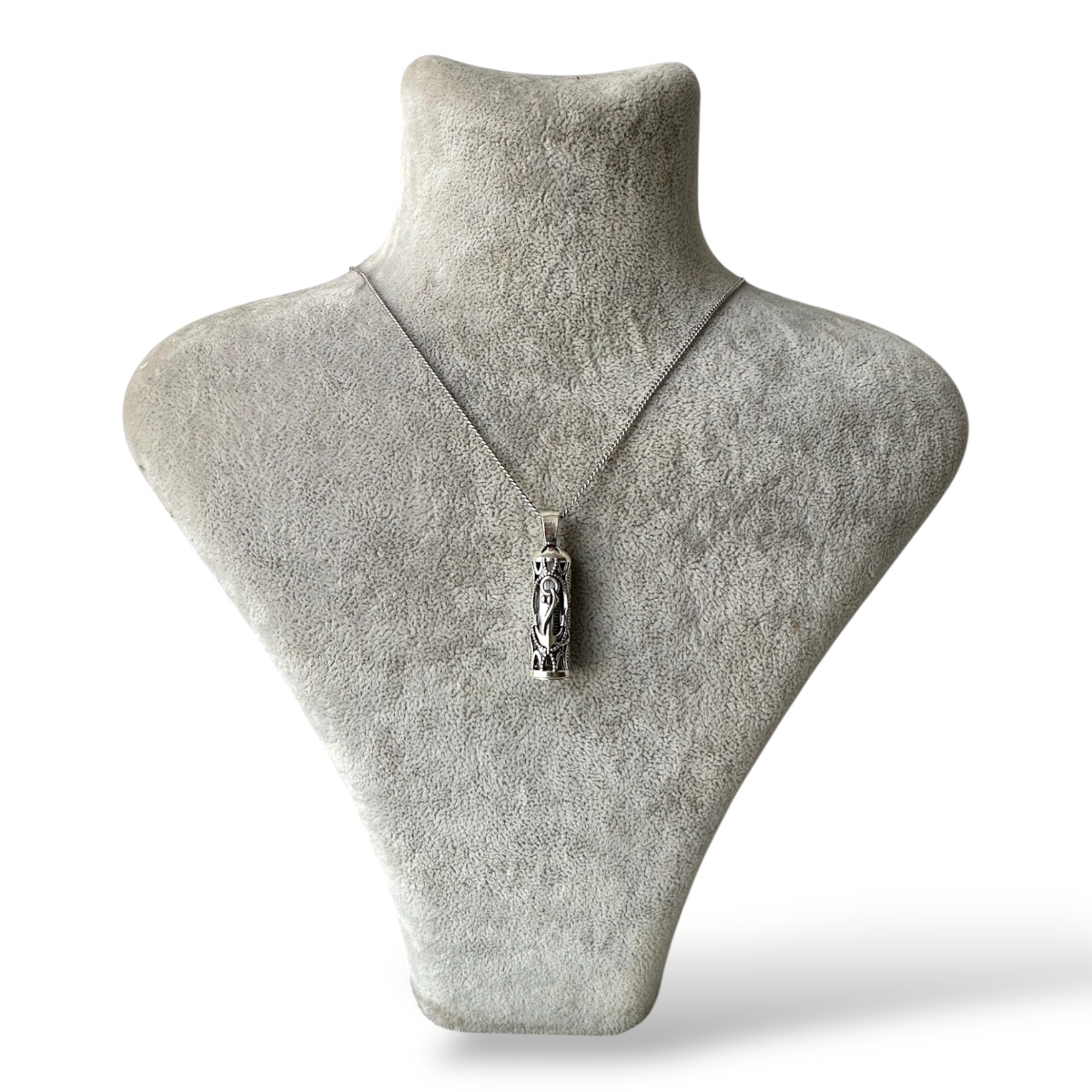 925 Sterling Silver Anchor Design Cevşen Necklace