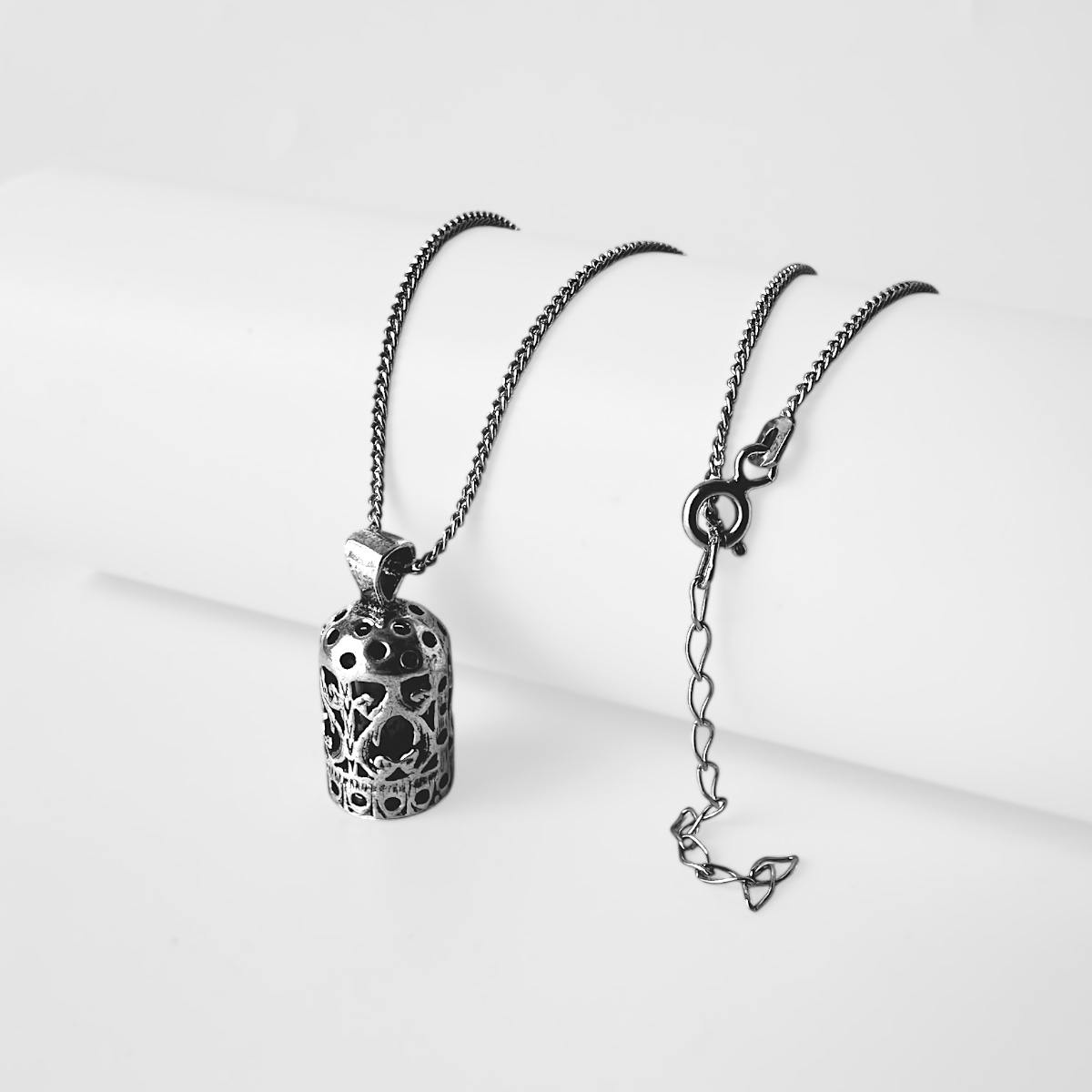 925 Sterling Silver Necklace with Cevşen Prayer Motif