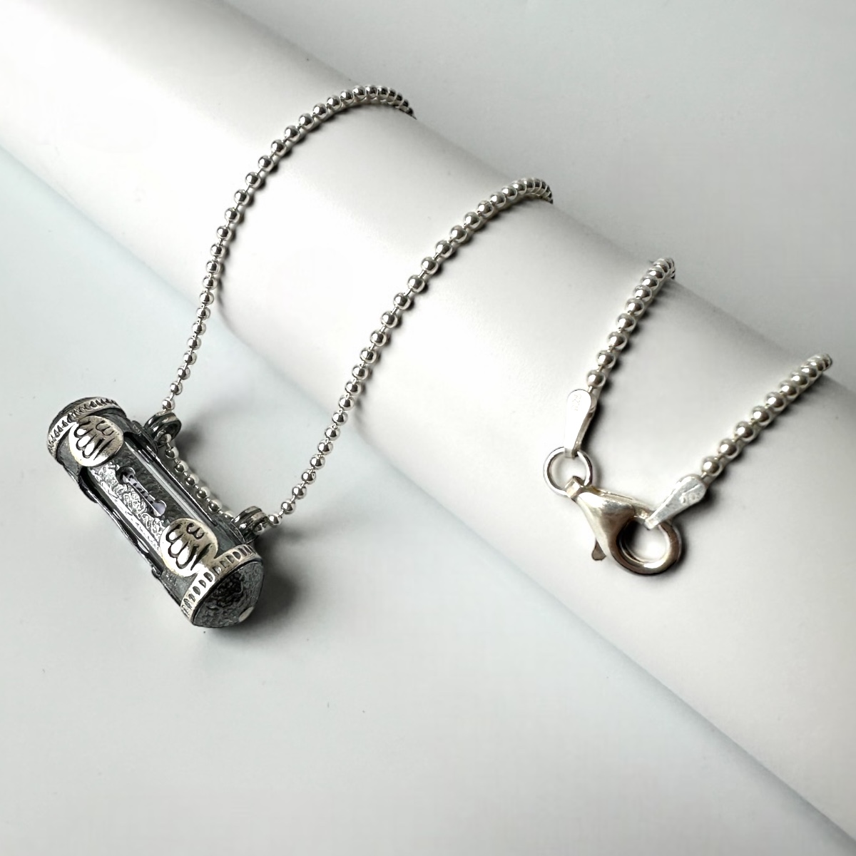 925 Sterling Oxidized Cevsen Silver Necklace