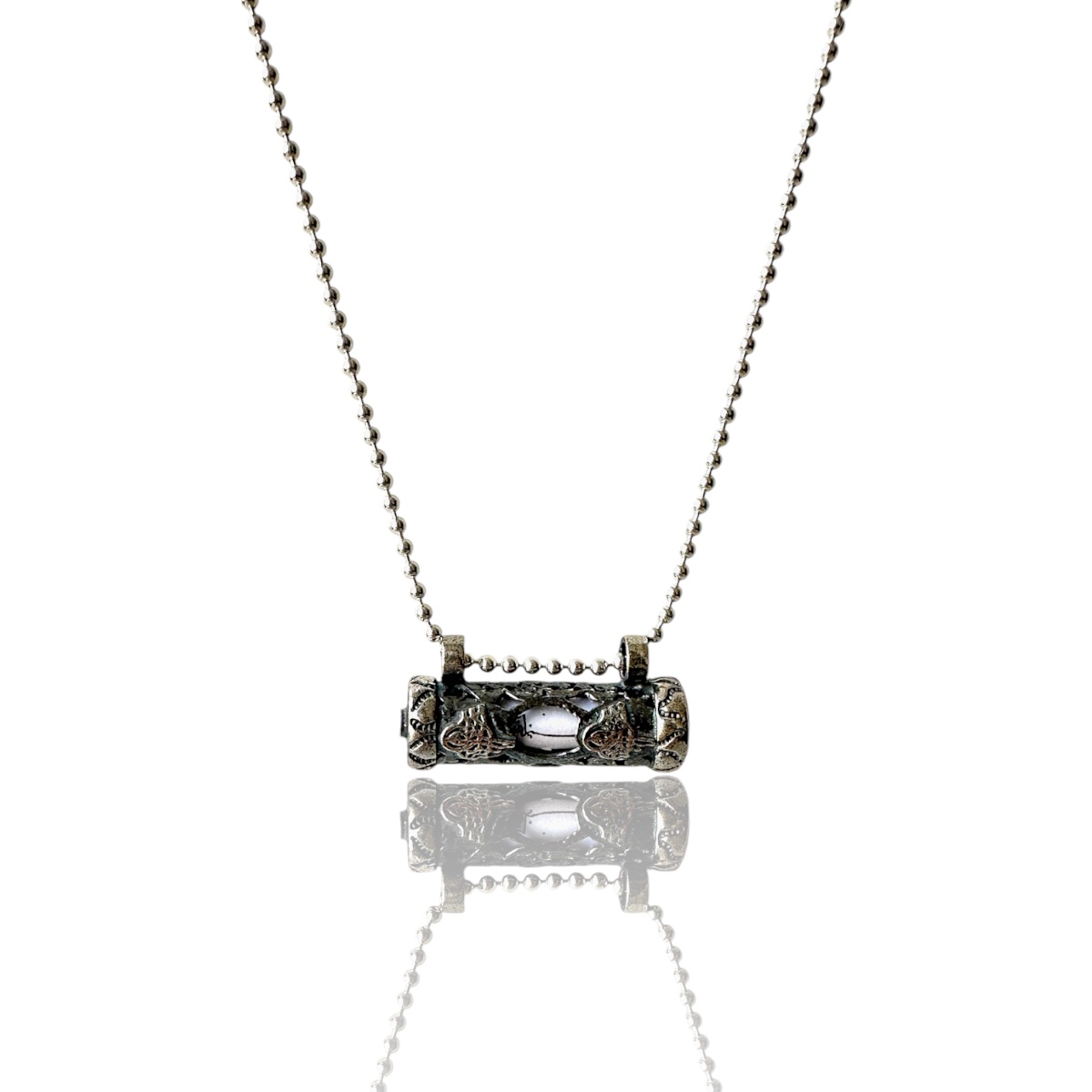 925 K Tughra Motif Cevşen Silver Necklace
