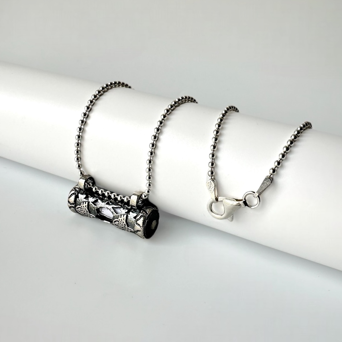 925 Sterling Silver Tughra Motif Cevsen Necklace