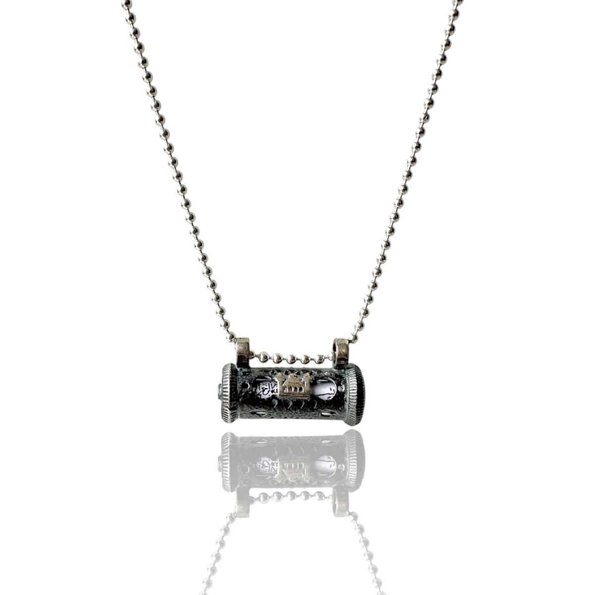 925 K Cami Motif Cevşen Silver Necklace