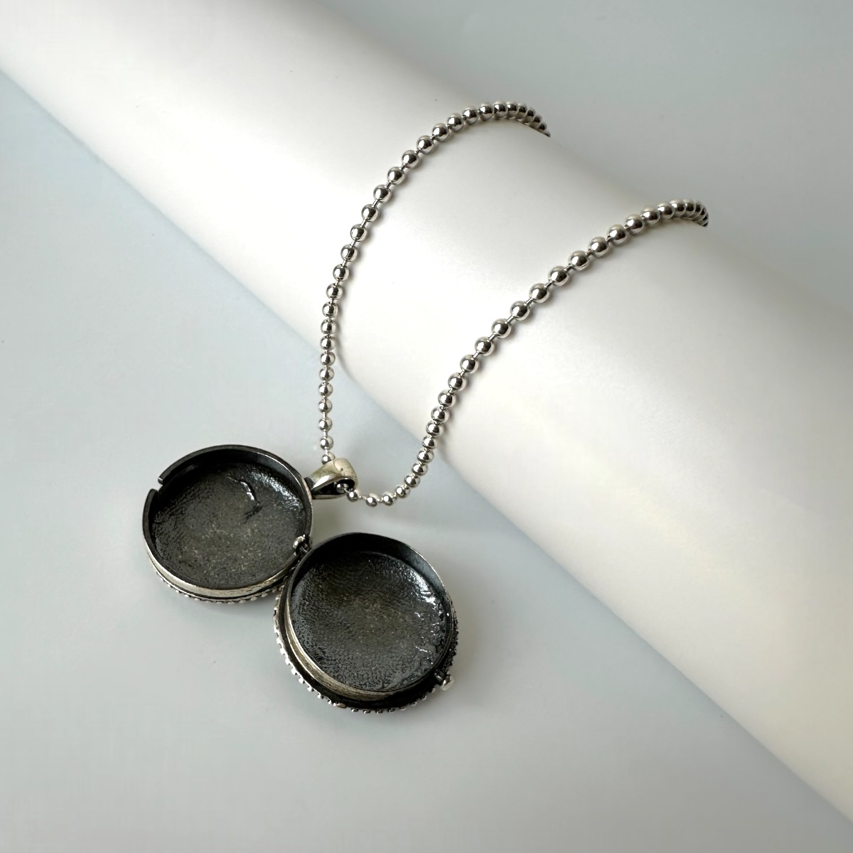 925 Sterling Silver Embroidered Cevşen Necklace