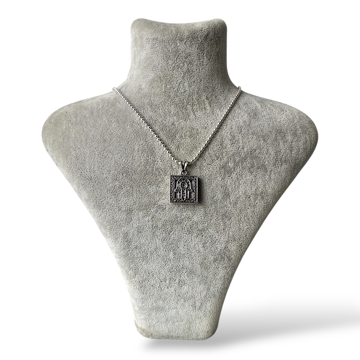 925 Sterling Square Fatma Cevsen Silver Necklace