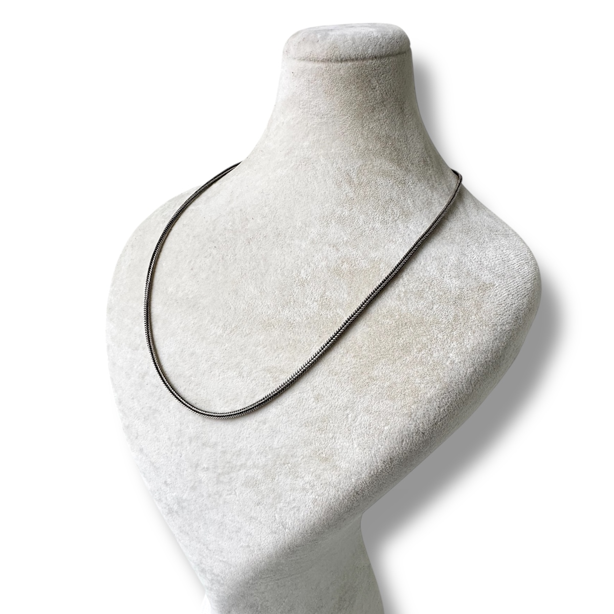 925 Sterling 2mm Foxtail Men’s Silver Necklace