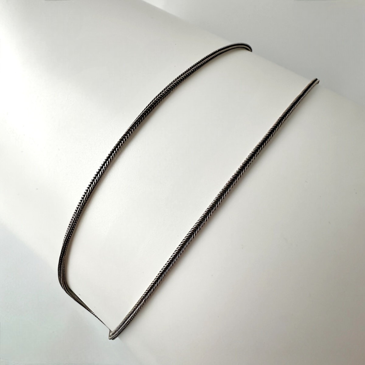 925 Sterling 2mm Foxtail Men’s Silver Necklace