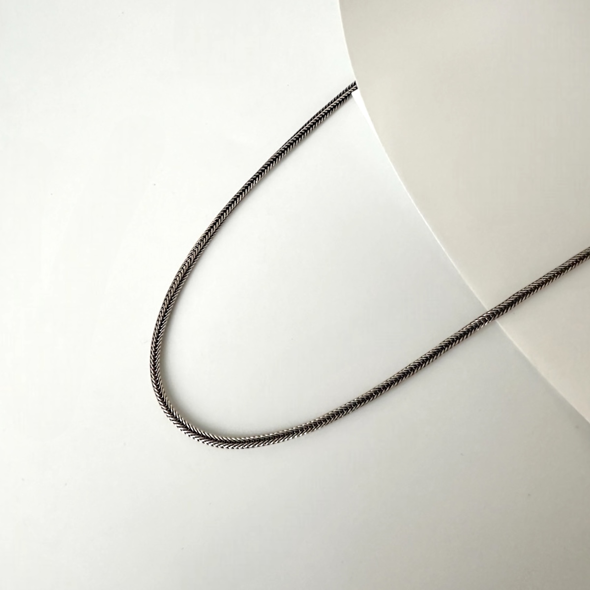 925 Sterling 2mm Foxtail Men’s Silver Necklace