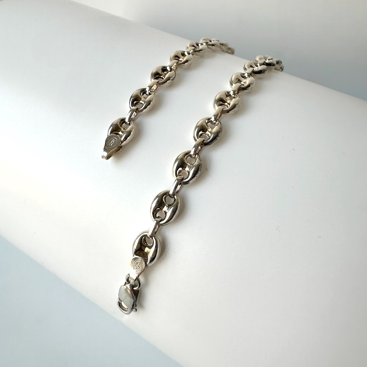 925 Sterling 8mm Sailor Chain Silver Necklace