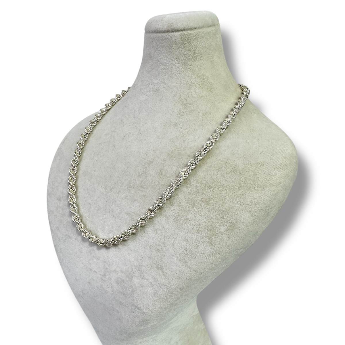 925 Sterling 5mm Rope Women’s Silver Chain