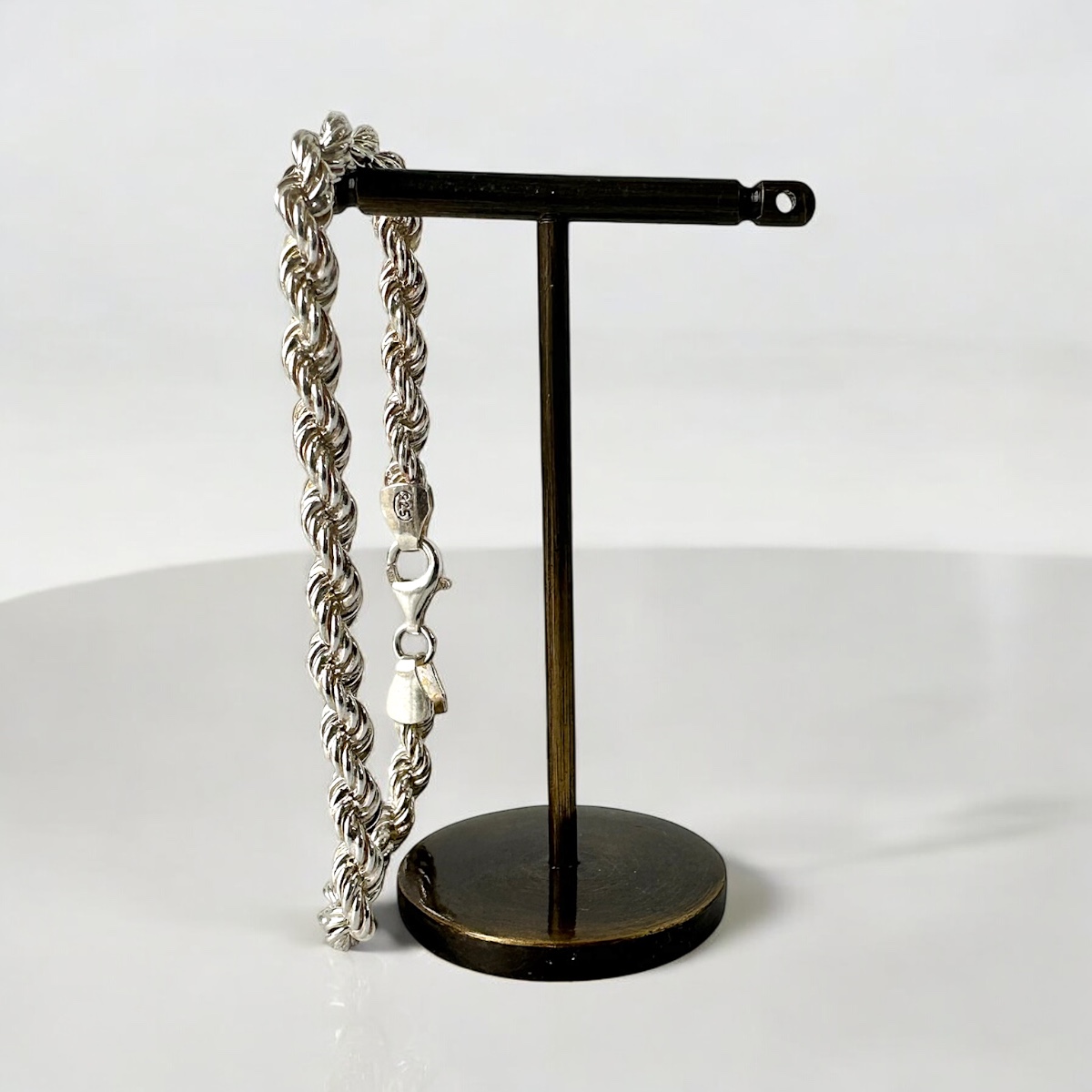 925 Sterling 5mm Rope Women’s Silver Bracelet