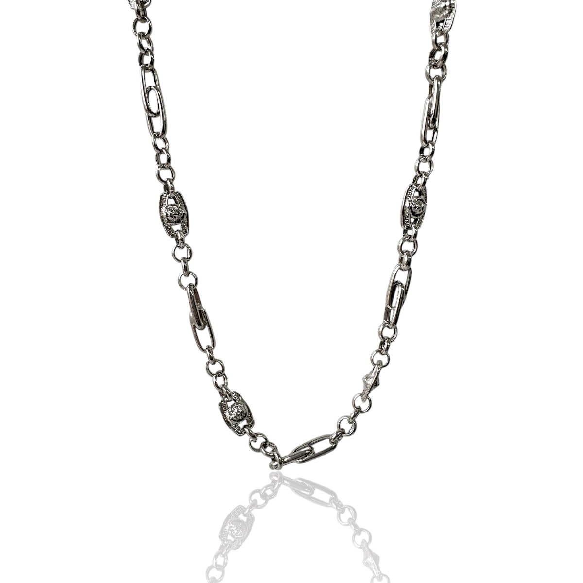 925 K Lion Detailed Chain Men's Silver Necklace