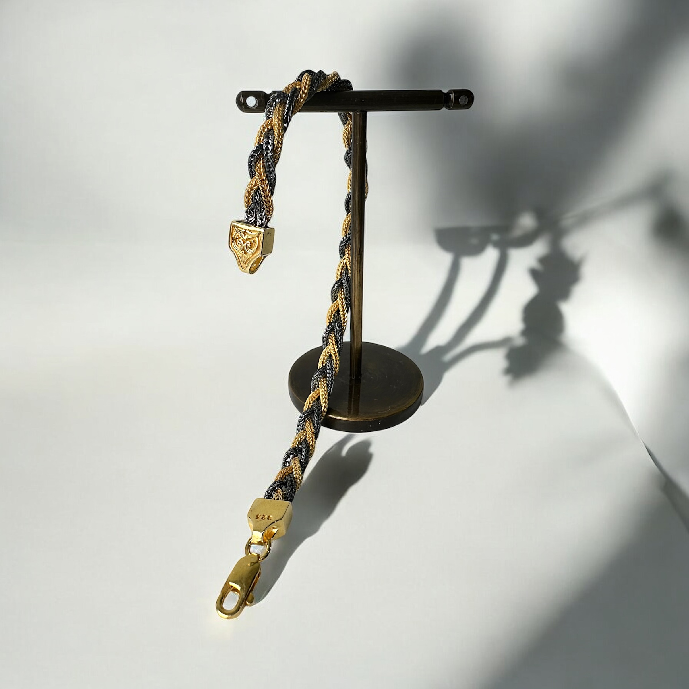 925K Mardin Straw Minimal Silver Bracelet