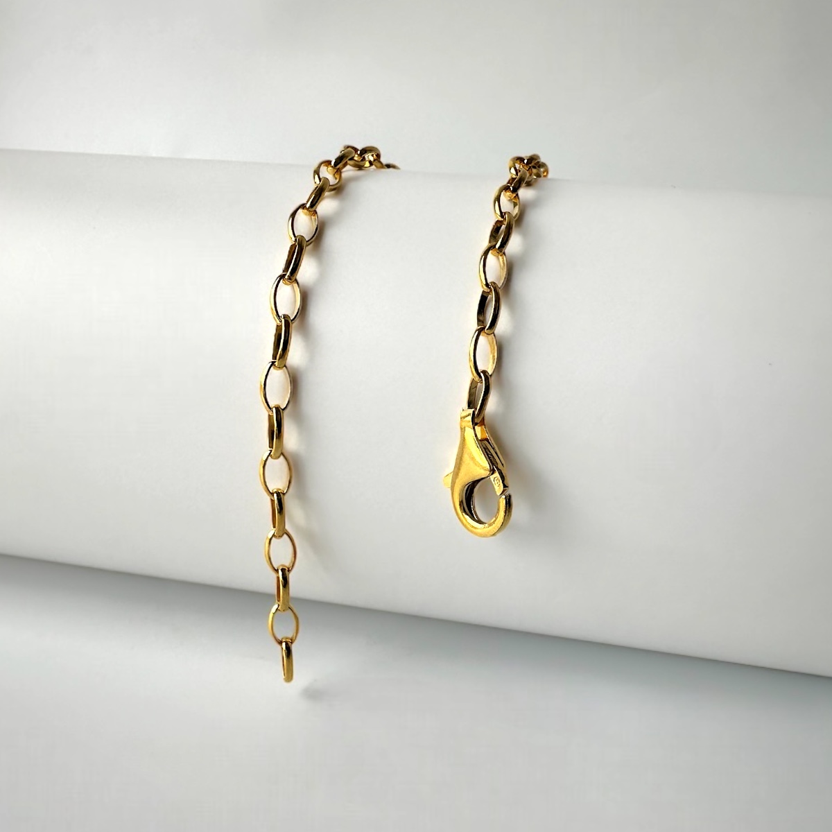 925 Sterling 2mm Women’s Gold Plated Silver Chain