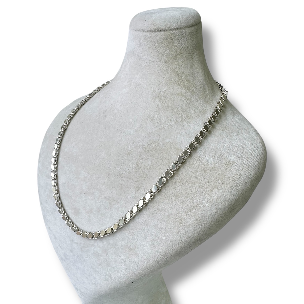 925 Sterling Barley Chain Men’s Silver Necklace