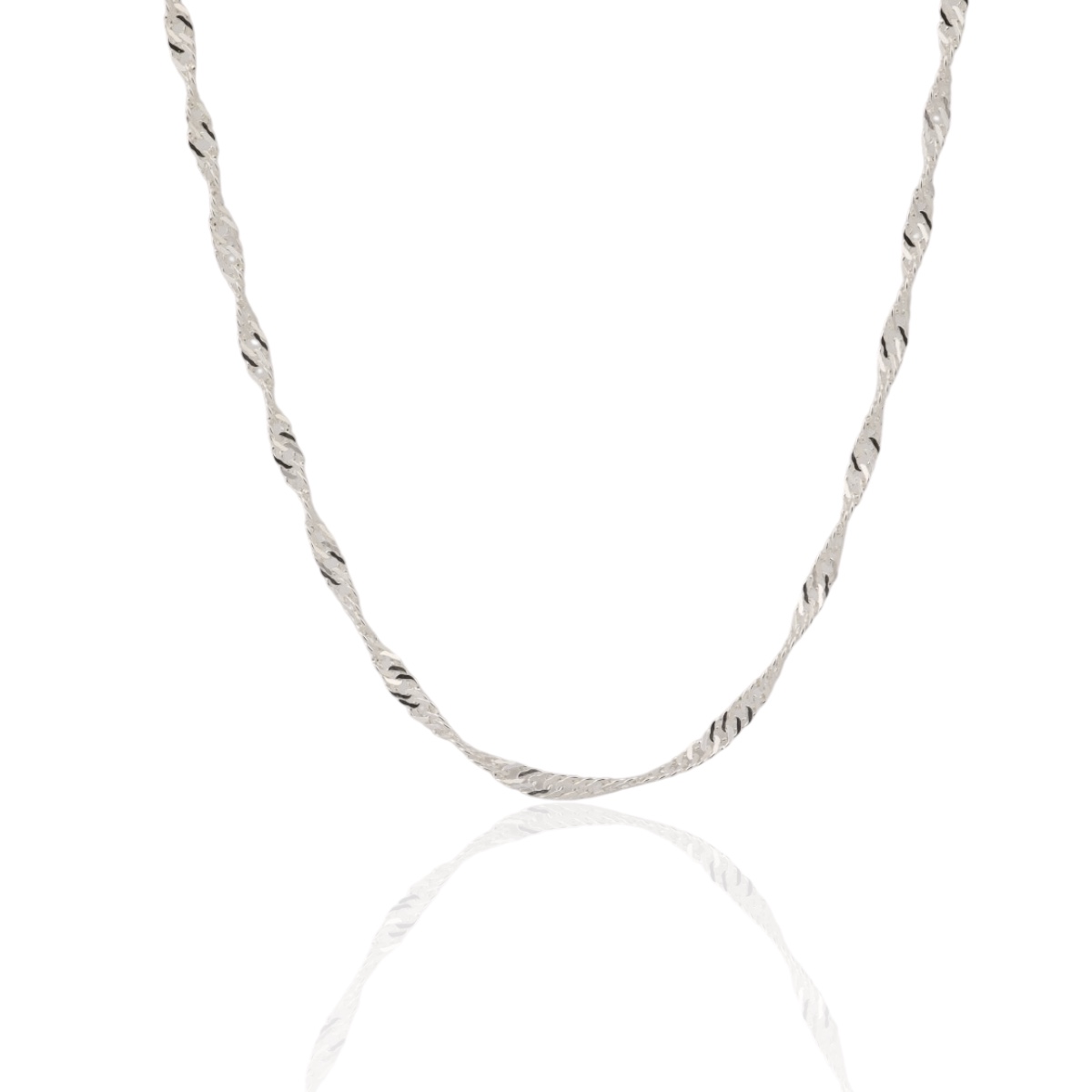 925 K Singapur Men's Silver Necklace