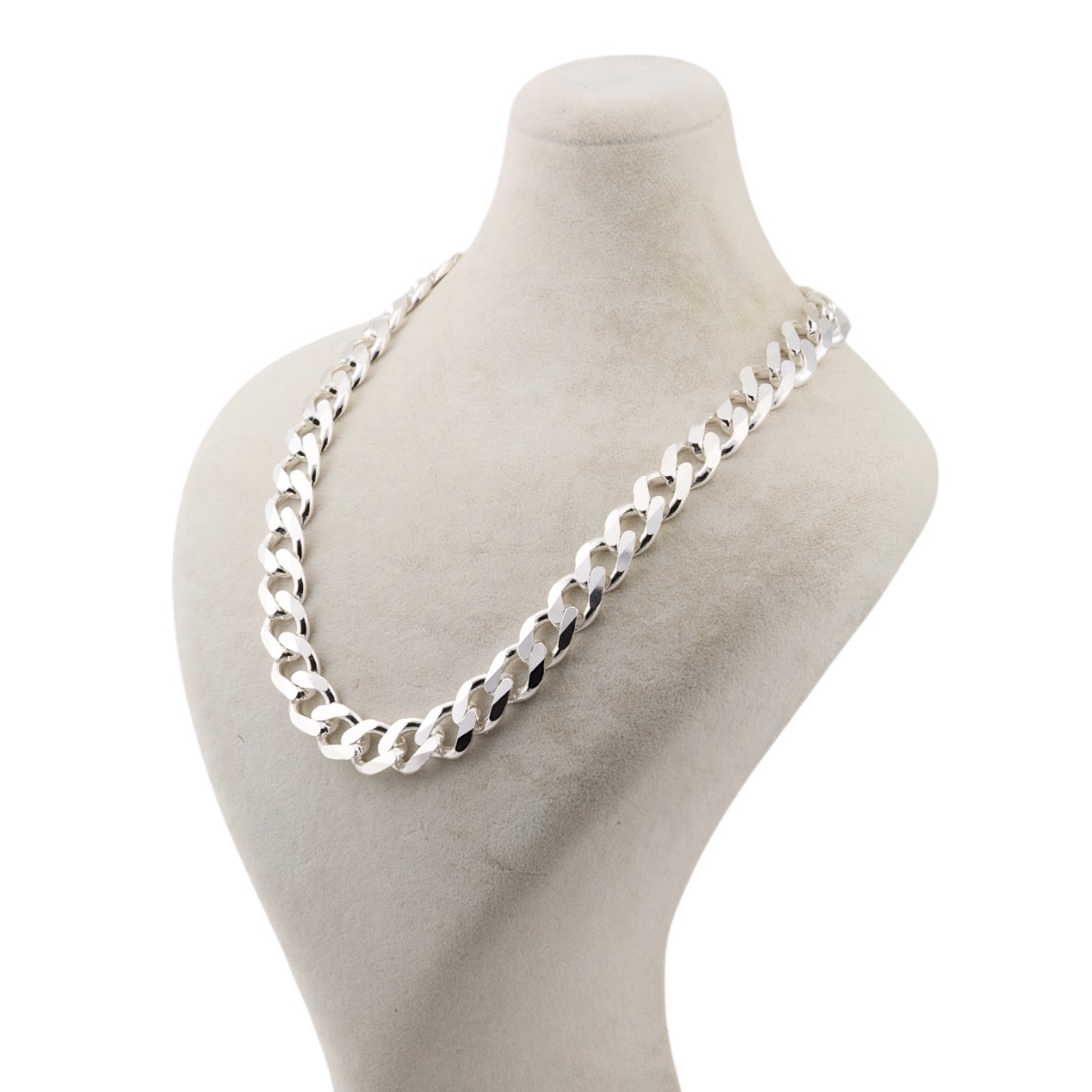 925 Sterling Gurmet 12mm Silver Necklace