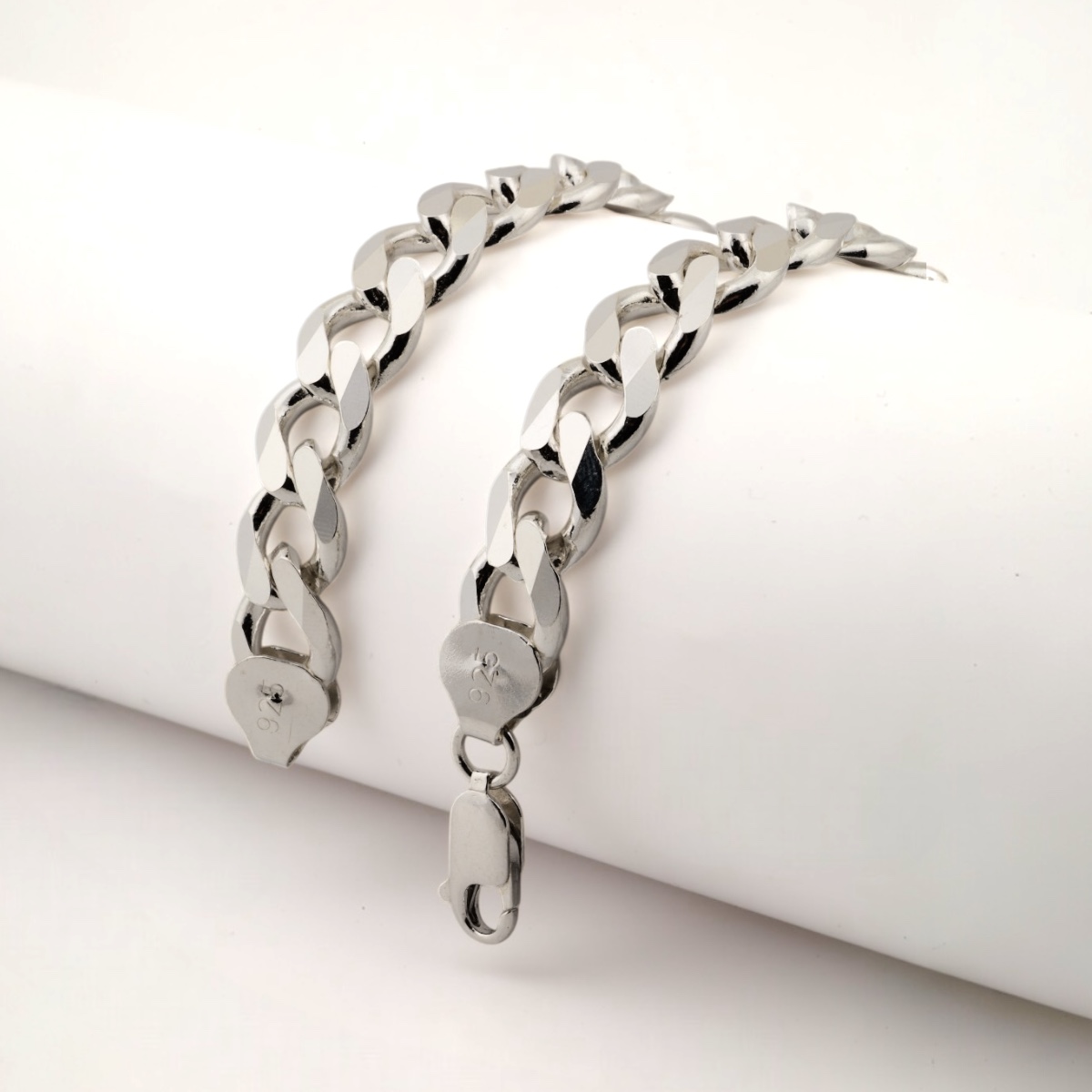 925 Sterling Gurmet 12mm Silver Necklace