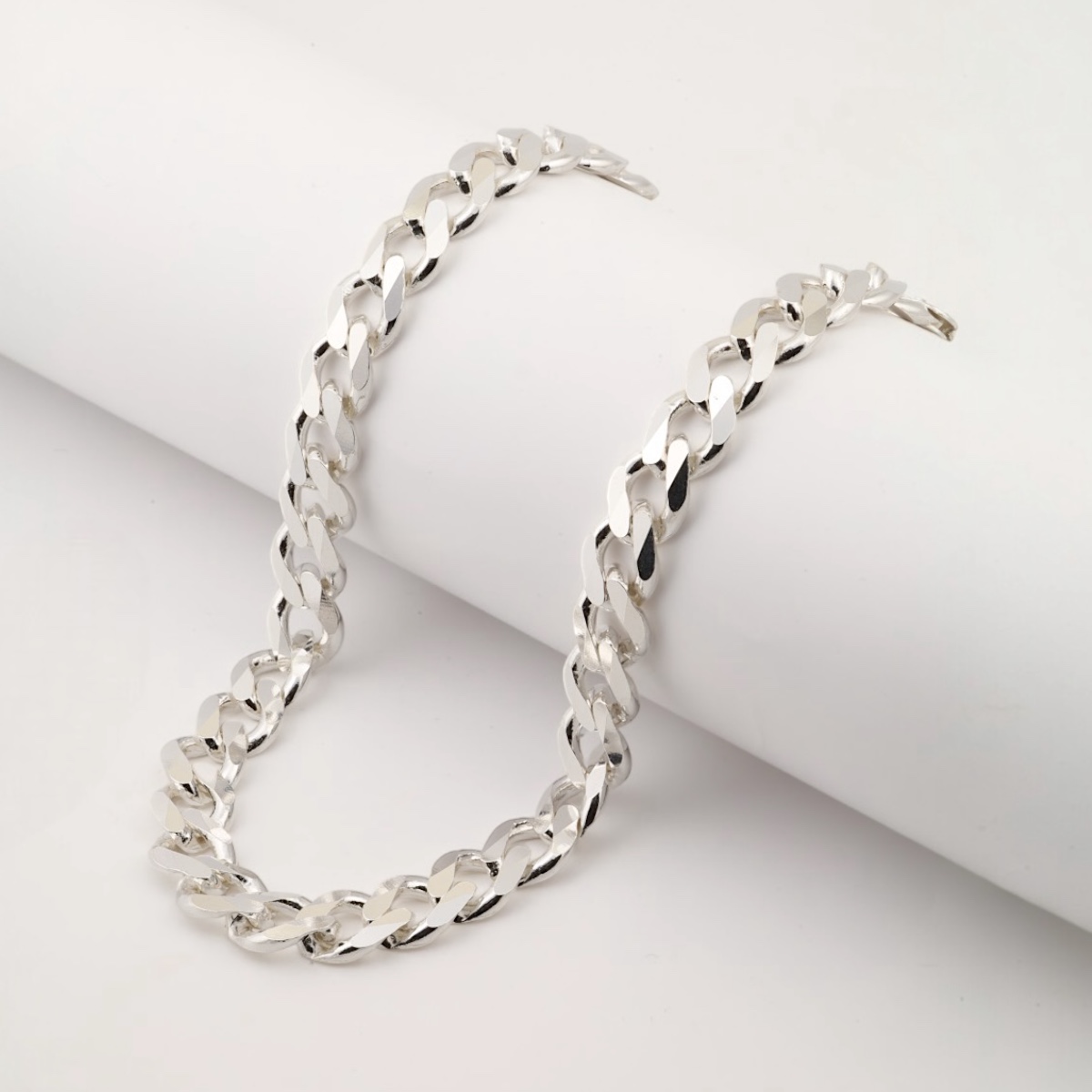 925 Sterling Gurmet 12mm Silver Necklace