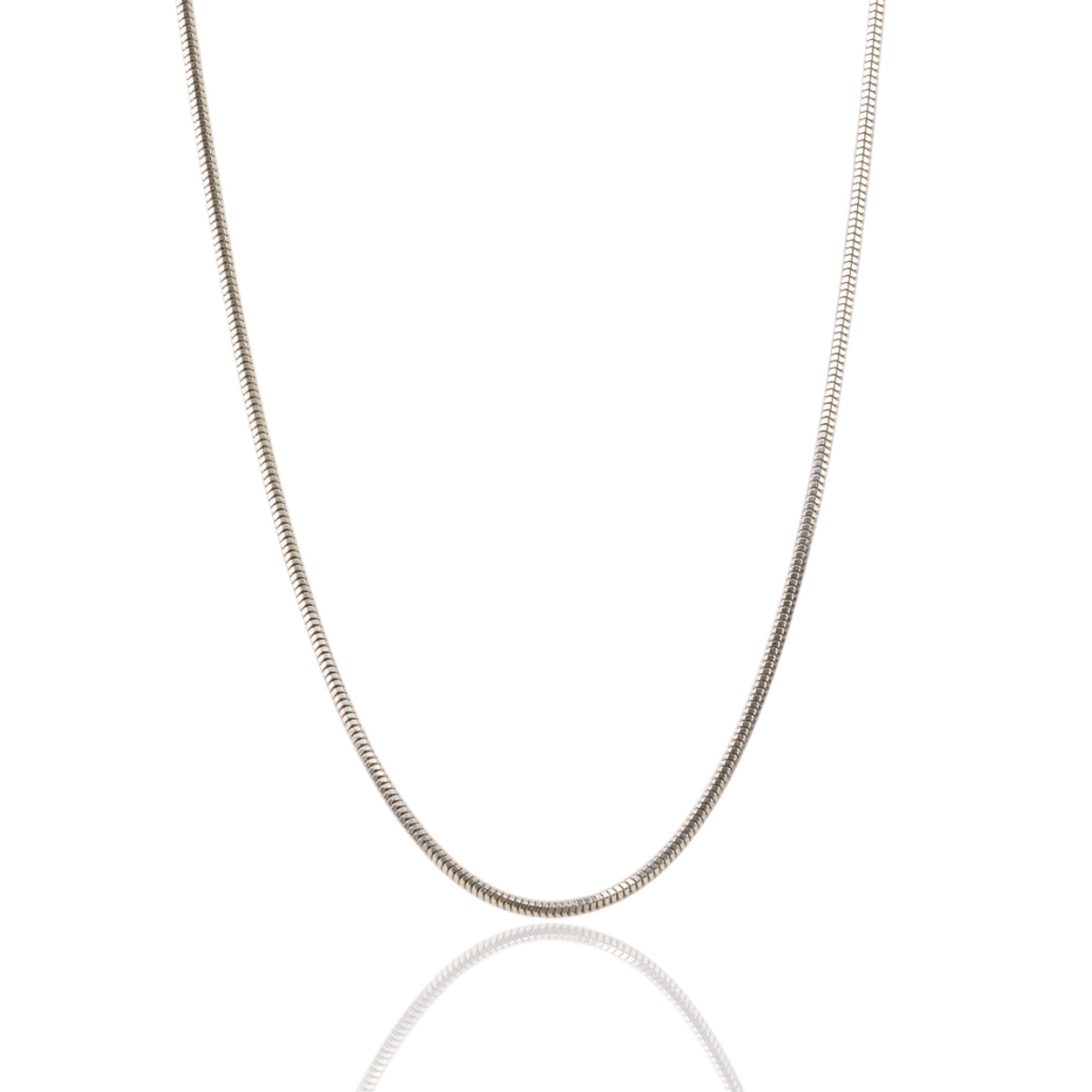 925 K Fish Back Silver Men's Chain Necklace