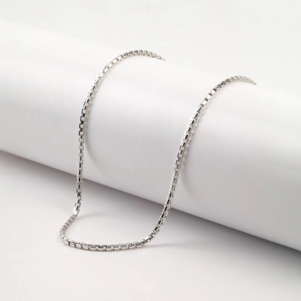 925 Sterling Silver Cube Chain Men’s Necklace