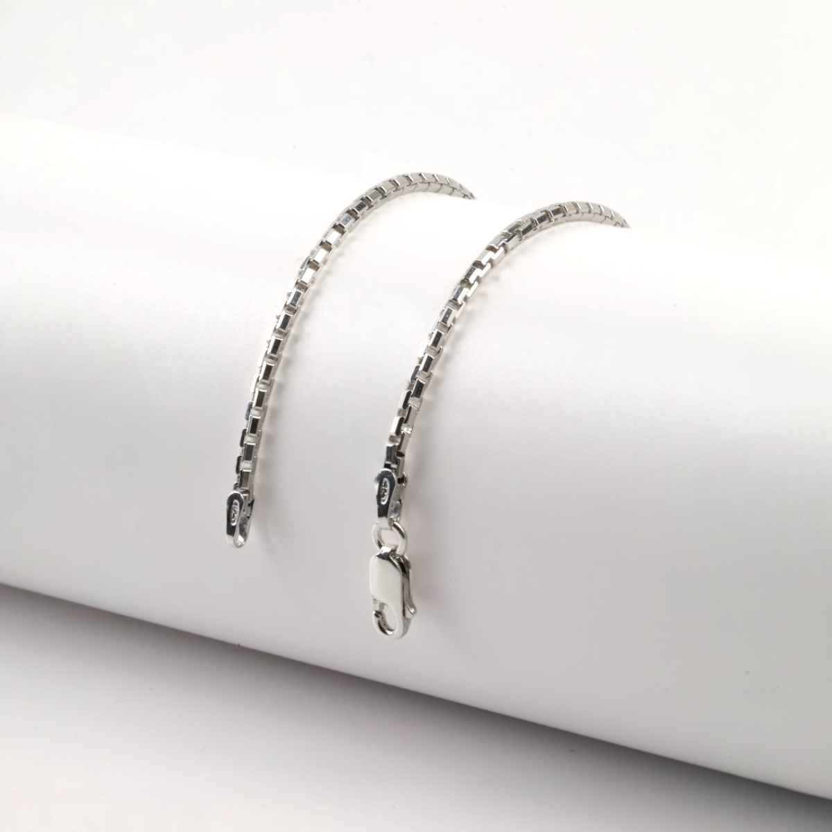 925 Sterling Silver Cube Chain Men’s Necklace