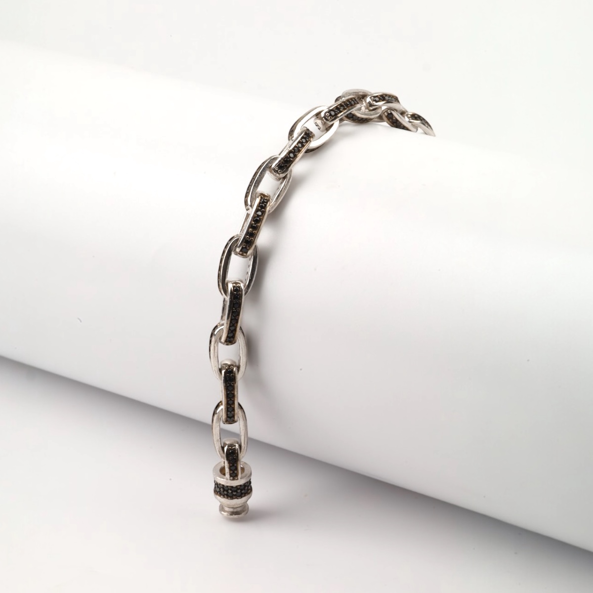 925 Sterling Silver Zircon Stone Men’s Bracelet