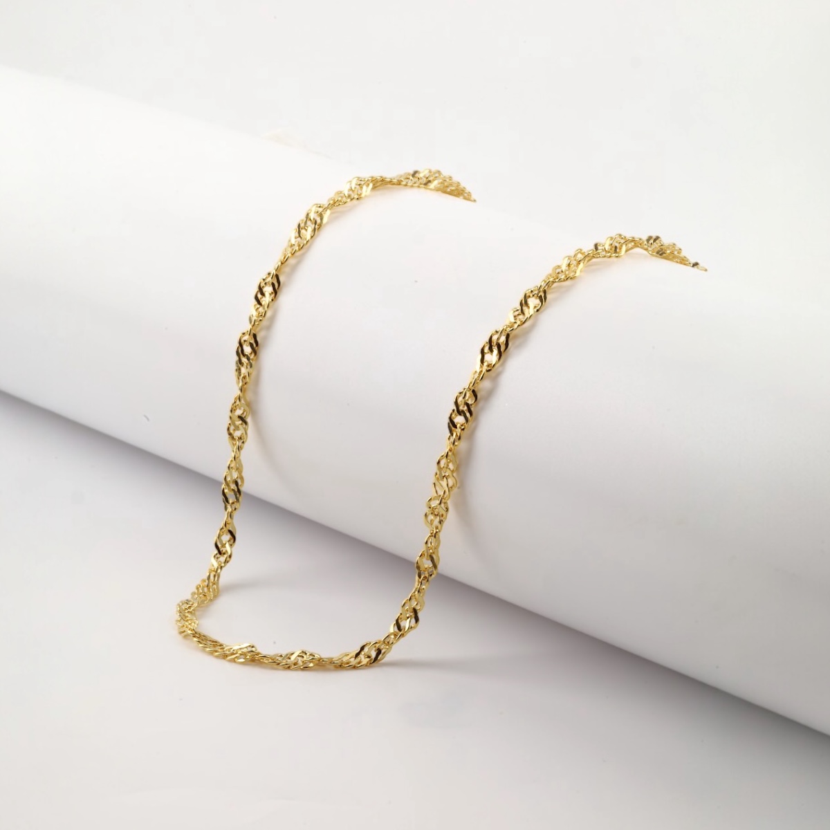 925 Carat Gold Plated Singapore Silver Necklace