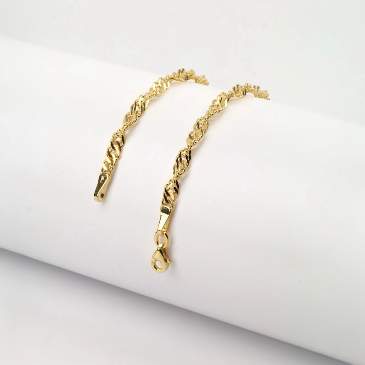 925 Carat Gold Plated Singapore Silver Necklace