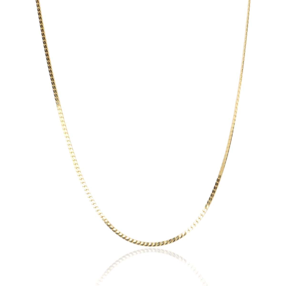 925 K Gold Plated Yassı Chain Women's Necklace