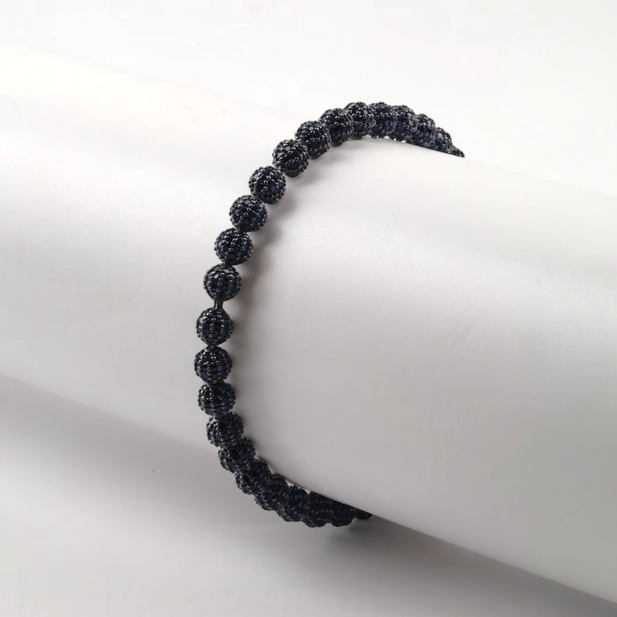 925 Sterling Black Stone Unisex Silver Bracelet