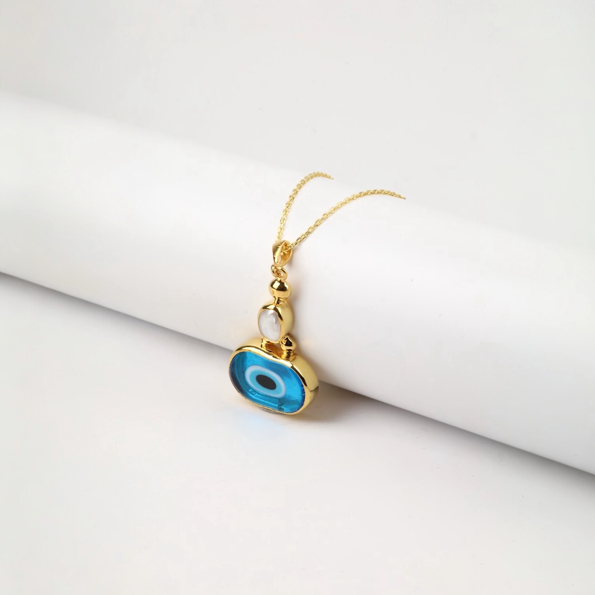 925 Sterling Silver Gold Evil Eye Set