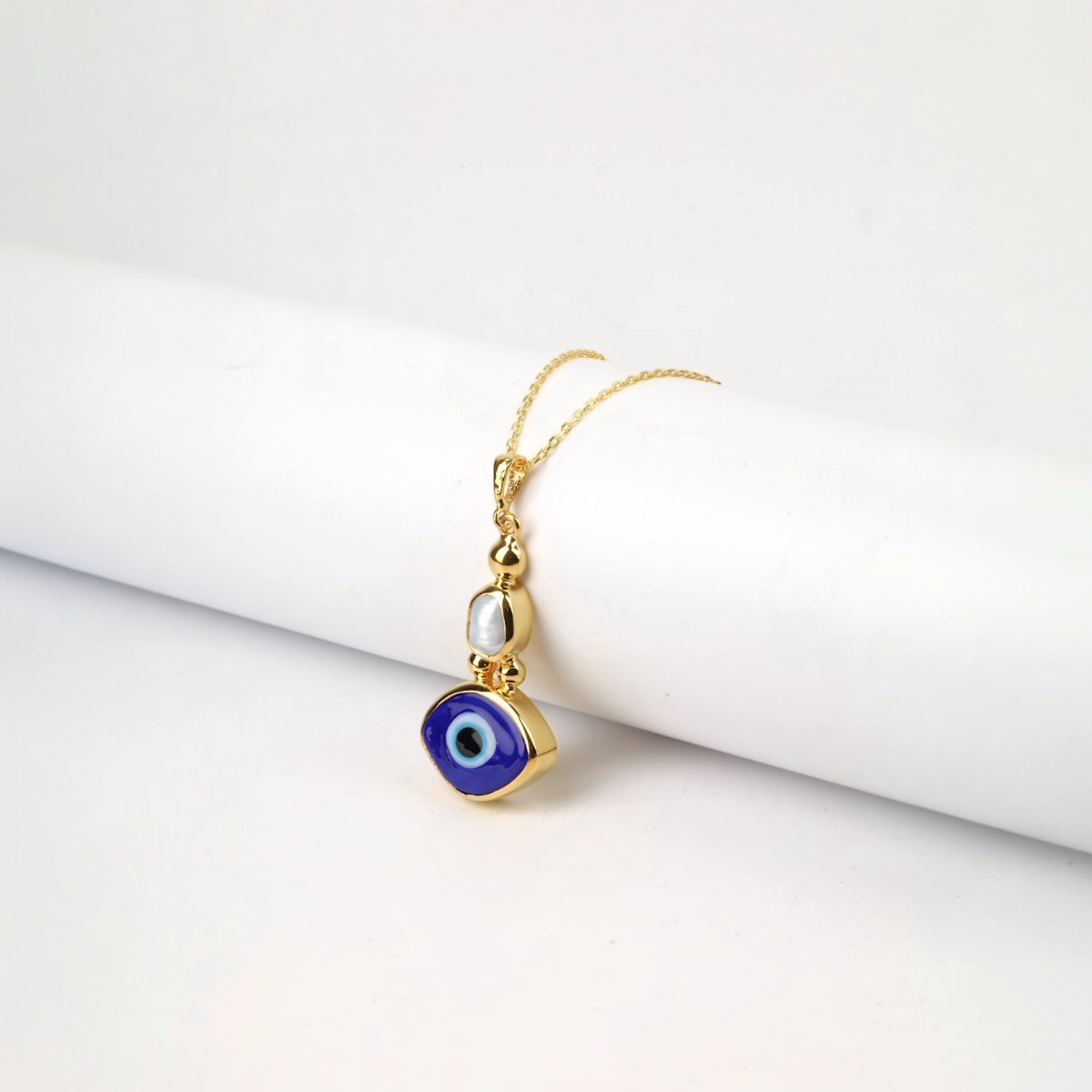 925 Sterling Silver Gold Evil Eye Set