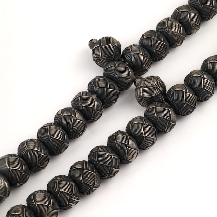1000 K Sterling Silver Rosary with Oxidized Case