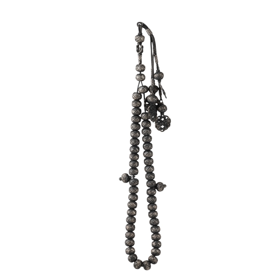 1000 K Sterling Silver Rosary with Oxidized Case