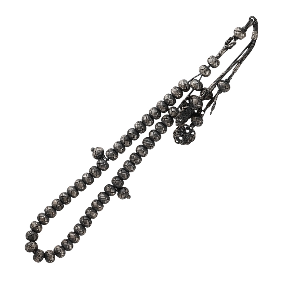 1000 K Sterling Silver Rosary with Oxidized Case