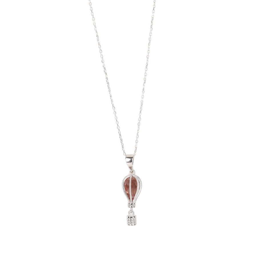 925 K Silver Zultanit Stone-set Balon Necklace