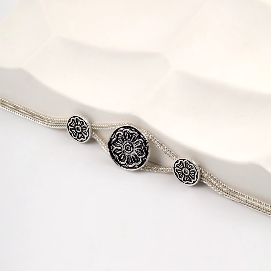 925 Carat Motif Mardin Wicker Silver Set