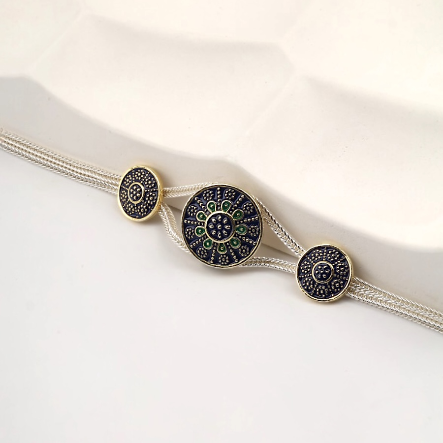 925 Carat Motif Mardin Wicker Silver Set